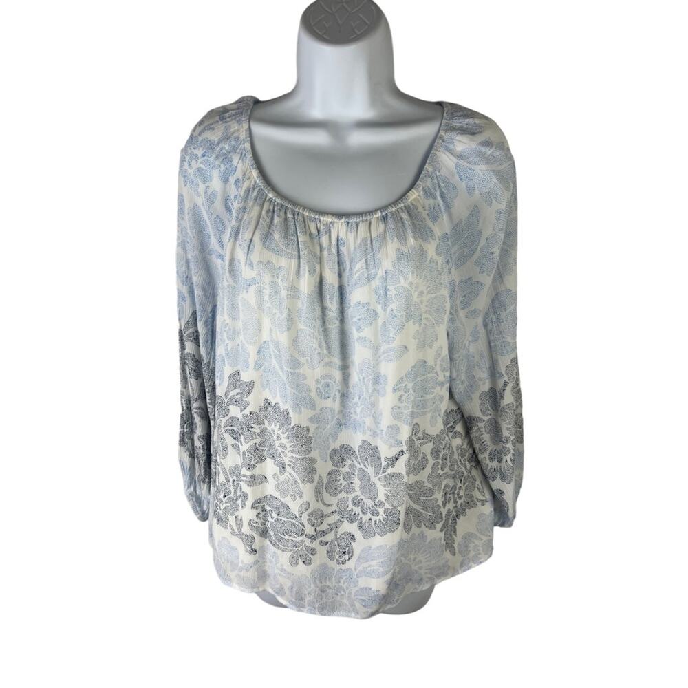 Loft Lot of 2 Tops Long Sleeve Blouses sz M